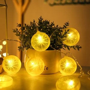 USB/<strong>Battery</strong> Fruit Lemon 10 LED Slice String Lights Flashing Garland Wall Lamp <strong>Battery</strong> Powered <strong>Indoor</strong> Outdoor <strong>Lighting</strong> - Product Image 1