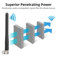 Antena Eksternal Karet Berlapis Nikel SW-26070601 GSM, Antena Omnidirectional 3G/4G 2dBi 115mm, Antena Portabel Gain Tinggi