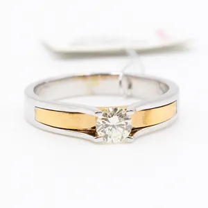 moissanite diamond engagement ring jewelry 18K gold white/yellow gold round cut moissanite rings gift