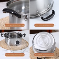 Ensemble de casseroles de cuisine en acier inoxydable de 10 pièces de haute qualité avec couvercles en verre
