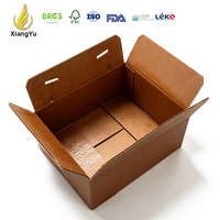 Boîte en carton ondulé enduit de cire personnalisée pour l'emballage de légumes frais, carton d'expédition étanche, logistique de la chaîne du froid, fabricant