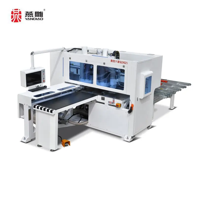 YD-2412 High-efficiency and high-precision woodworking CNC machine tool, wood furniture six-sided drilling machine