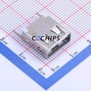 U-A-24DD-W-8 USB Connector Through hole Component (THT) Connector Type-A USB 2.0 Female Through Hole - Product Image 1