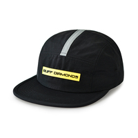 Gorra de Running Unisex de Nailon Transpirable de Secado Rápido con Logotipo Reflectante Personalizado, Gorra de Campamento de 5 Paneles con Visera Curva para Exteriores