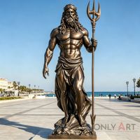 Statue de Zeus antique grandeur nature personnalisée faite à la main, sculpture de Poséidon, statue de la mythologie grecque, statue classique du dieu Poséidon