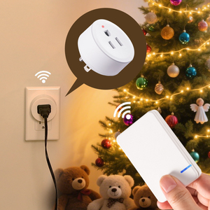15A Interruptor de alimentación inalámbrico para luces navideñas Kit de salida Cobertura remota de 360 ° 433MHz para uso de tira de luz Capacidad de 1500W - Product Image 1