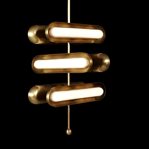 Xz cổ điển Dẫn Tuổi đồng thau thủy tinh viên nang dọc trong nhà Chiếu Sáng Đèn chùm trần thiết kế cổ mặt dây đèn ánh sáng nhà bếp - Product Image 2