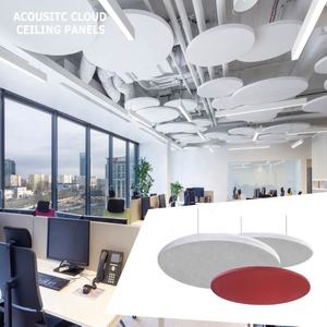 <span class=keywords><strong>Pannelli</strong></span> Acustici per Soffitto 4x4ft, Pannello Fonoassorbente in Fibra <span class=keywords><strong>di</strong></span> Vetro Sospeso, Baffle Circolare in <span class=keywords><strong>Legno</strong></span> Colorato - Product Image 1