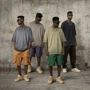 Camiseta Oversize Vintage con Degradado Lavado Personalizado, Estilo Urbano para Hombres Grandes y Altos, MOQ Bajo, Logotipo Personalizado, OEM ODM - Product Image 5