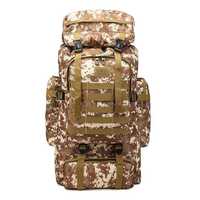 Sac à dos de randonnée tactique camouflage grande capacité 80L pour sports de plein air, camping et alpinisme