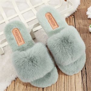 Nouvelles pantoufles d'intérieur pour femmes en peluche, chaudes, plates et respirantes pour l'hiver - Product Image 4