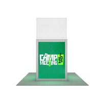 Vitrine modulaire personnalisée en acrylique avec cadre en aluminium Montage portable Présentoir de comptoir à LED