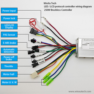 Shenzhen Factory 24V 36V 48V 250W E-bike Motor sin escobillas Controlador universal G51 Pantalla LCD de velocidad para bicicleta eléctrica plegable - Product Image 6
