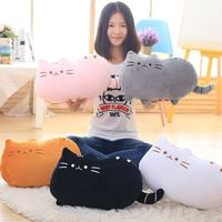 Vente flash : Peluche chat à gros visage, jouet en peluche super doux, coussin en peluche, poupée, cadeau pour enfants, jouet en peluche ours chat