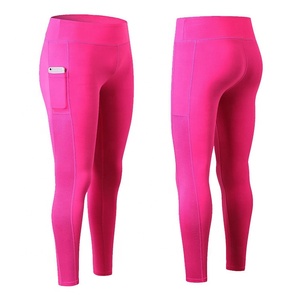 Pantalones de Yoga para Mujer a Precio de Fábrica, Cintura Media, Leggings de Yoga Largos, Bolsillos Laterales para Móvil, Elásticos para Entrenamiento, Spandex/Poliéster - Product Image 4