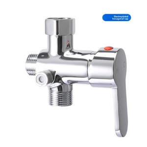 Pistolet <span class=keywords><strong>de</strong></span> pulvérisation pour bidet <span class=keywords><strong>de</strong></span> style américain moderne et minimaliste, avec inverseur d'<span class=keywords><strong>eau</strong></span> chaude et froide 7/8 pouces, capuchon hexagonal en cuivre électroplaqué pour toilettes - Product Image 5