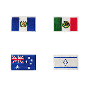 Wholesale 3D Iron-On Embroidered Mexico Flag Patch Chenille <strong>Fabric</strong> for Clothing Vehicle Accessory Decoration - Product Image 3