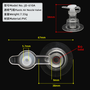 Valve d'air en plastique PVC transparente de 9 mm et 38 mm, soudable, <span class=keywords><strong>anti</strong></span>-<span class=keywords><strong>retour</strong></span>, pour gonflables et cerfs-volants - Product Image 6