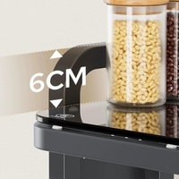 Nouvelles étagères métalliques perforées robustes et peu encombrantes pour comptoir de cuisine, support pour petits appareils électroménagers et fours à micro-ondes