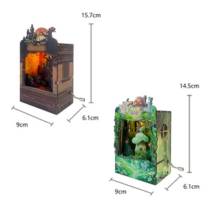 Yiyu Vente en gros DIY <span class=keywords><strong>Boîte</strong></span> <span class=keywords><strong>à</strong></span> <span class=keywords><strong>musique</strong></span> en bois 3D <span class=keywords><strong>à</strong></span> manivelle avec lumière LED pour cadeau de garçon en stock - Product Image 4