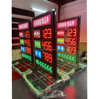 Panneau d'affichage de prix du gaz LED étanche IP65 japonais Panneau LED de carburant numérique à télécommande RF pour stations-service