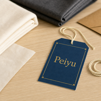 Étiquettes suspendues pour vêtements en papier d'art, impression offset pour marques de vêtements avec cordon tressé, recyclables