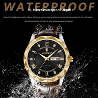 Montre pour homme POEDAGAR 615 avec cadran noir romain en diamant, bracelet en cuir de crocodile, étanche, lumineuse, quartz, vente en gros, faible MOQ