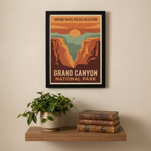 Rompecabezas de Papel <span class=keywords><strong>a</strong></span> Todo Color Personalizado con Diseño de Parque <span class=keywords><strong>Nacional</strong></span> Vintage, 500/1000 Piezas, Ilustración Retro Plana de Paisaje, Regalo - Product Image 5