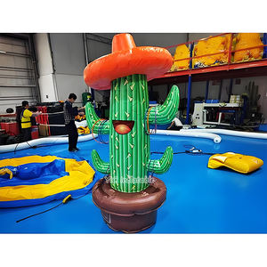Personalizado al aire libre PVC inflable <span class=keywords><strong>Cactus</strong></span> anillo Toss juego divertido fiesta alquiler equipo para niños y adultos incluye soplador - Product Image 1