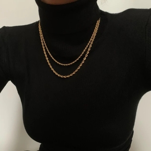 Ketting Massief Goud 18K Diamond Cut Touw Ketting 18Inch 3Mm Geel Touw Ketting Voor Sieraden Maken - Product Image 3