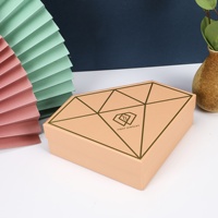 Boîte cadeau en papier rigide irrégulière avec couvercle et base, impression à chaud, boîte couleur pour l'emballage de produits cosmétiques haut de gamme