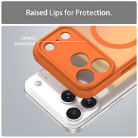 Étui magnétique givré OMEVE pour iPhone 17 Pro Max Air 17e 16 Plus 15 Pro – Protection antichute translucide et antichoc pour l'arrière du téléphone