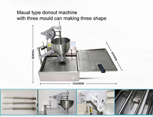 Máquina semiautomática para hacer donas con 3 moldes, cortadora <span class=keywords><strong>de</strong></span> mini donas tipo Puff Puff, para donas <span class=keywords><strong>Dunkin</strong></span> Mochi Pon <span class=keywords><strong>De</strong></span> Ring y freidora a gas - Product Image 6