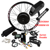 Kit de conversion de vélo électrique avec batterie au lithium 52V20Ah, pour jantes MTX 26/27.5/29 pouces, moteur 52V2000W 40A à onde sinusoïdale, accélérateur SW900 SURRON, en stock au Royaume-Uni
