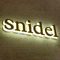 Enseigne lumineuse personnalisée Carrey Sign avec logo LED, lettres intérieures éclairées, signalétique en acrylique illuminée Hola avec panneau LED 3D pour magasin