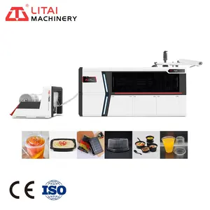 Fully Automatic Servo Drive Pp And Ps Plastic Yogurt Coffee Cups Thermoforming Making Machine