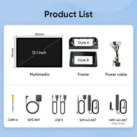 Écran Android 13,3 pouces pour Toyota Corolla E210 2019-2025 Lecteur multimédia de voiture sans fil CarPlay Android Auto GPS intégré WiFi