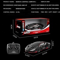 Voiture de sport RC à l'échelle 1:24, 2,4 GHz, télécommande complète, voiture de course avec lumières LED, jouet pour enfants