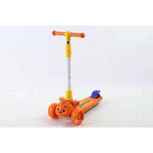 Kids Scooter 3 In 1 Foldable Height Adjustable Musical For 2-8 Years Old Children Pink Color With Fun Design - Product Image 5