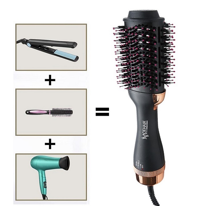 Factory Direct 3 In 1 Hair Dryer Straightener Brush One-step Hair Dryer & Volumizer Hot Air Brush