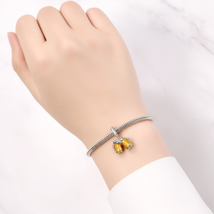 Trendy white brass cheering beer mug pendant, niche personalized DIY <b>bracelet</b> and accessory pendant wholesale, women's style - Product Image 6