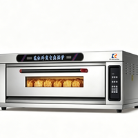 Four électrique infrarouge à haute efficacité en acier inoxydable, simple couche, 3 plateaux, pour pâtisserie, restaurant, boulangerie
