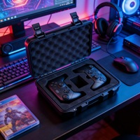 Sac de rangement pour manette de jeu - Compatible Switch Pro/PS5/Xbox - Sac de rangement portable à fermeture éclair de grande capacité - Coque rigide