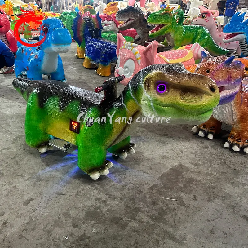 Pabrik Cina manufaktur dinosaurus mobil listrik anak-anak bersepeda mobil model dinosaurus listrik model hewan simulasi