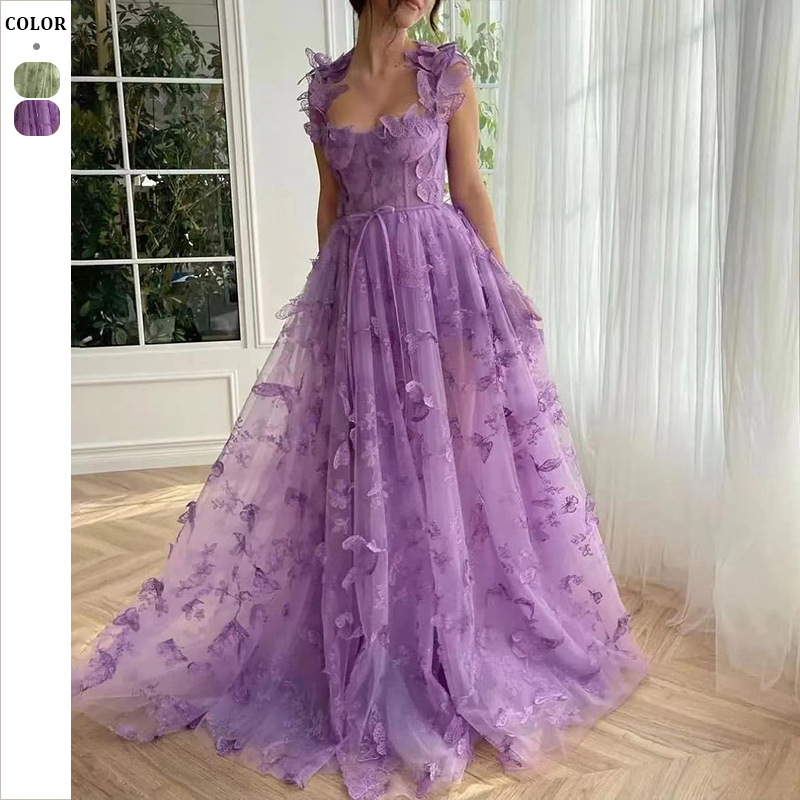 Lavender Long Prom Dress - Floor Length Gown 2025