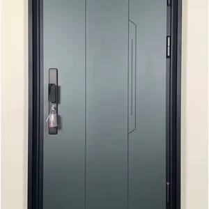 ハウスヴィラエクステリアセキュリティフロントエントリードアデザインモダンなメインエントランスステンレス鋼ドア