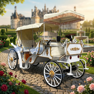 Carroza Eléctrica Blanca de Lujo Personalizada para Bodas Reales, Venta al por Mayor, Carroza sin Caballos, Vagoneta Turística de Gran Demanda - Product Image 2
