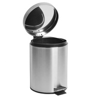 Poubelle à pédale en acier inoxydable Poubelle avec seau intérieur noir Poubelle Morden Style
