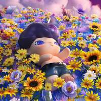 Коллекционные фигурки POPMART MEGA JUST DIMOO 1000% MIKA NINAGAWA из ПВХ, сюрприз-боксы, загадочные коробки для декора дома