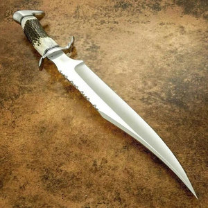 Cuchillo Bowie de Primera Calidad, el Mejor Proveedor, para Campismo, Senderismo, Caza, Hoja de Acero Inoxidable, Mango de Madera, Agarre Cómodo - Product Image 1